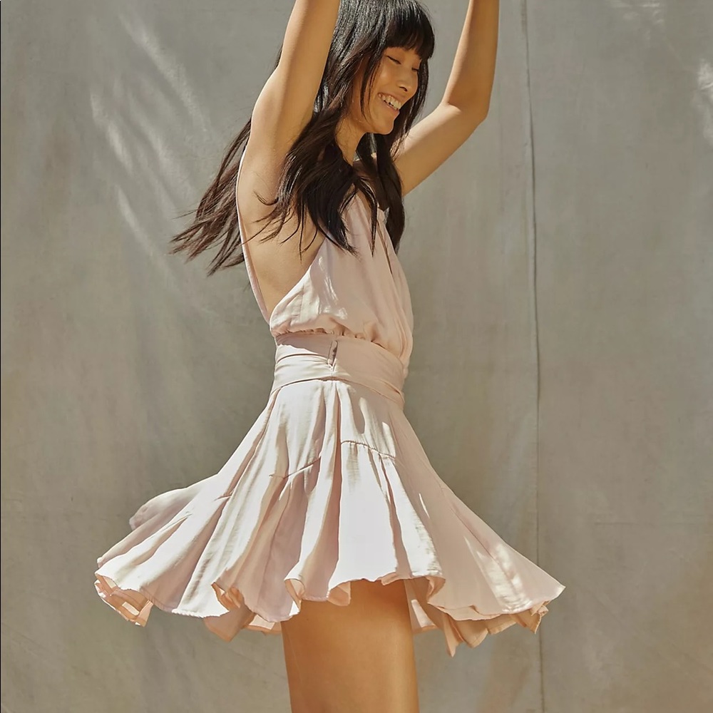 Free People Zuri Set, XS, Pink Champagne